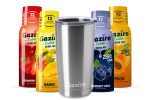 Μεταλλικό ποτήρι Gaziro Tumbler M + 4 συσκευασίες με σιρόπι κατ’ επιλογή